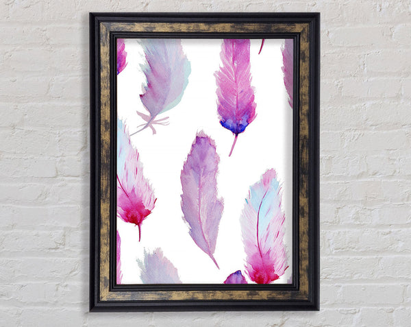 Pink Indian Feathers 2 Framed Print