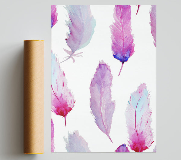 Pink Indian Feathers 2 Poster