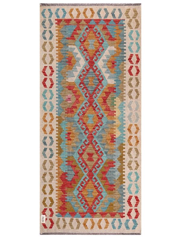 Maimana Afghanistan Kilim Rug - 193 x87 cm