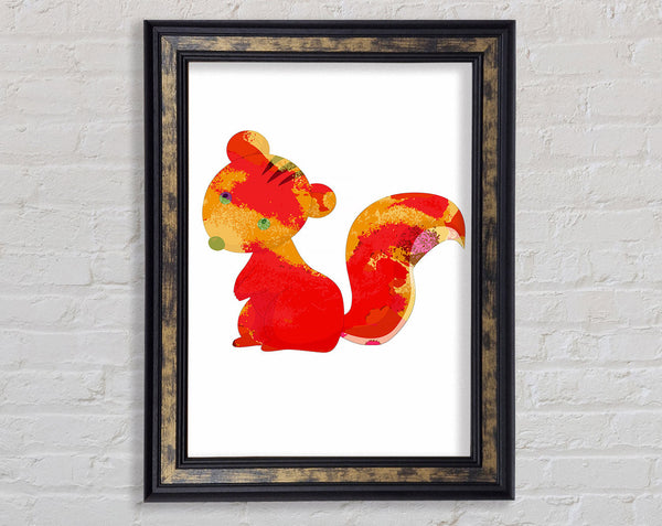 Orange Squirrel Framed Print