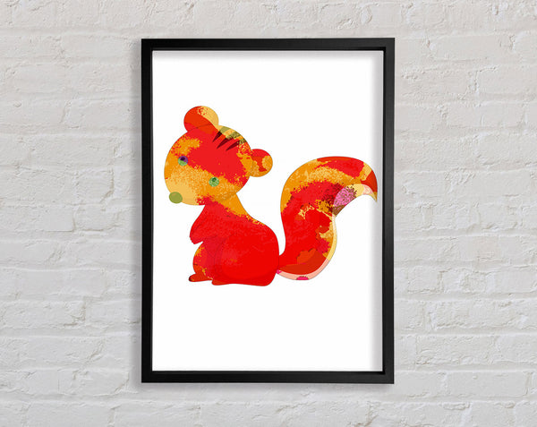 Orange Squirrel Framed Print