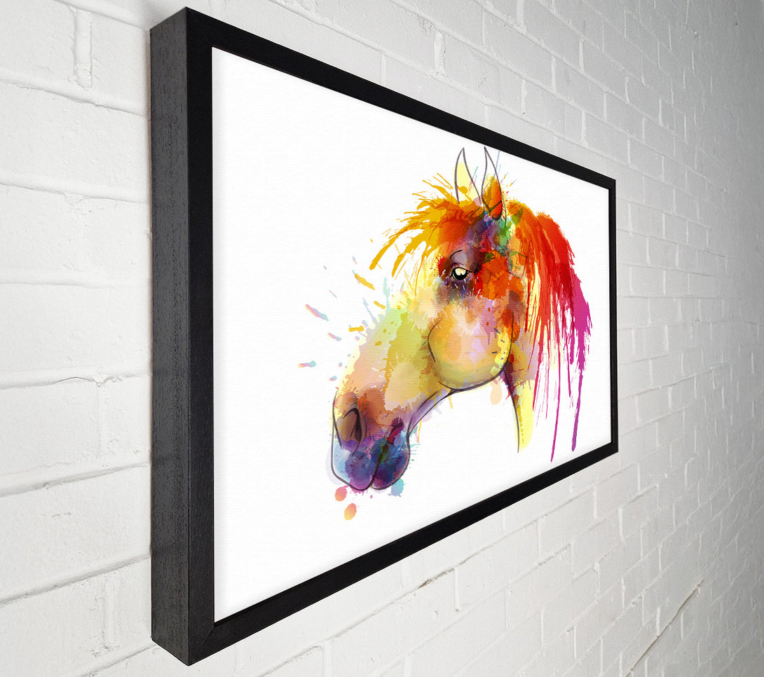  A Canvas Print of Beautiful Rainbow Horse Canvas Art
