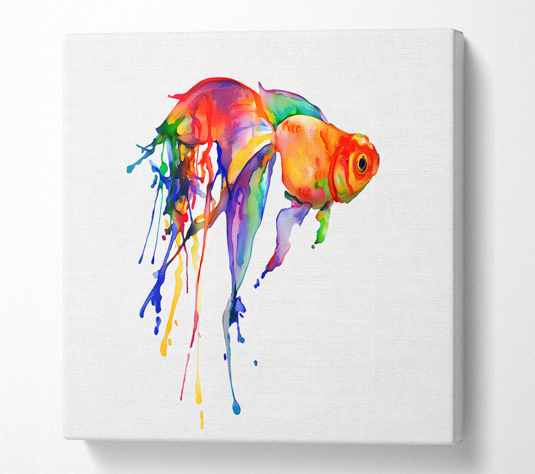  A Canvas Print of Rainbow Goldfish Canvas Wall Art