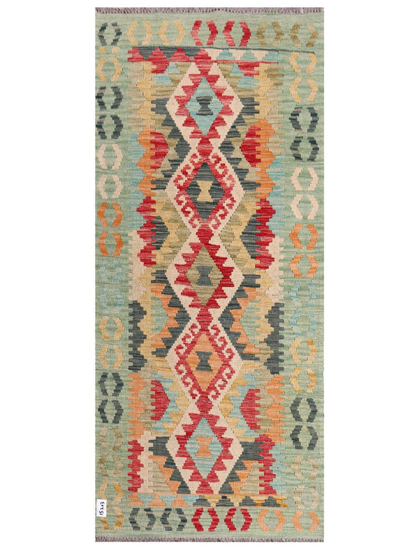 Maimana Afghanistan Kilim Rug - 189 x83 cm