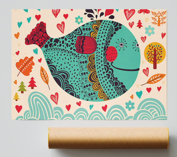 Pufferfish Love Poster