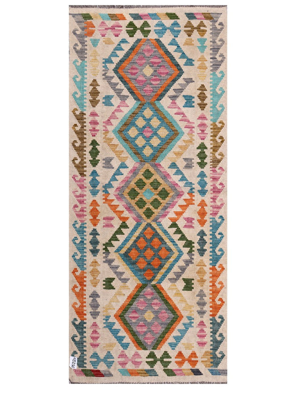 Maimana Afghanistan Kilim Rug - 198 x85 cm