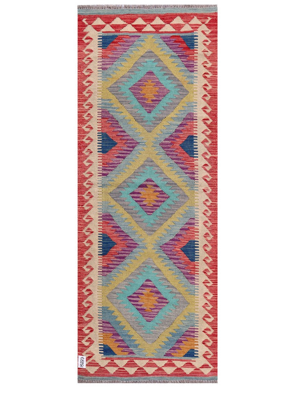 Maimana Afghanistan Kilim Rug - 198 x75 cm
