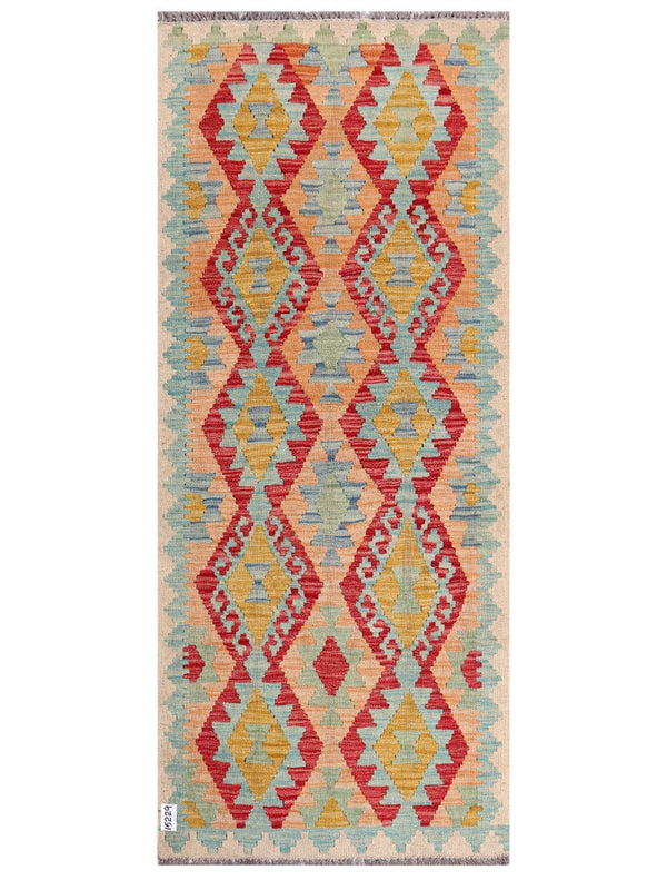 Maimana Afghanistan Kilim Rug - 196 x83 cm