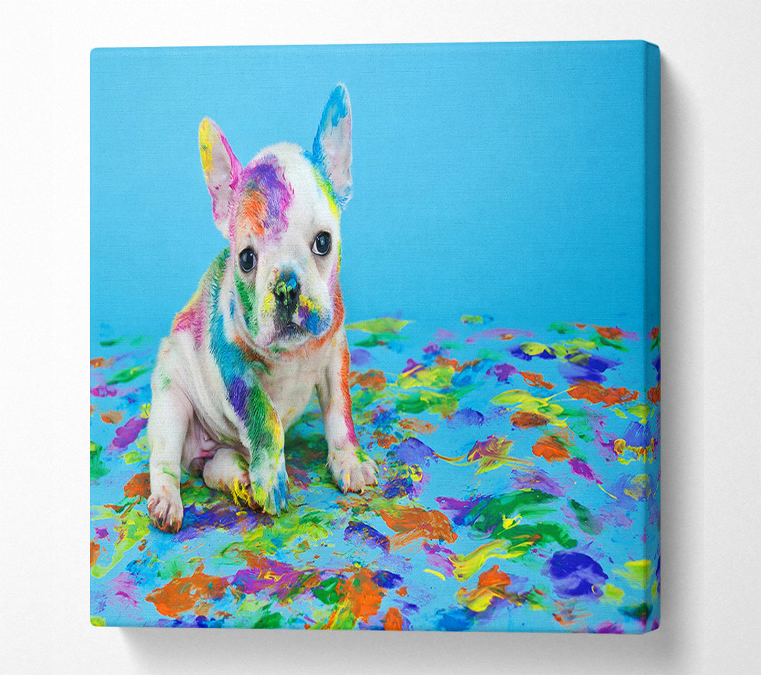  A Canvas Print of French Bulldog Paint Party Canvas Wall Art