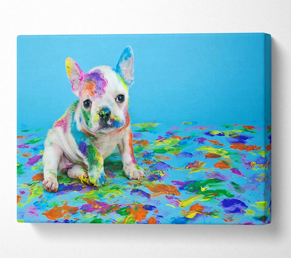  A Canvas Print of French Bulldog Paint Party Canvas Wall Art