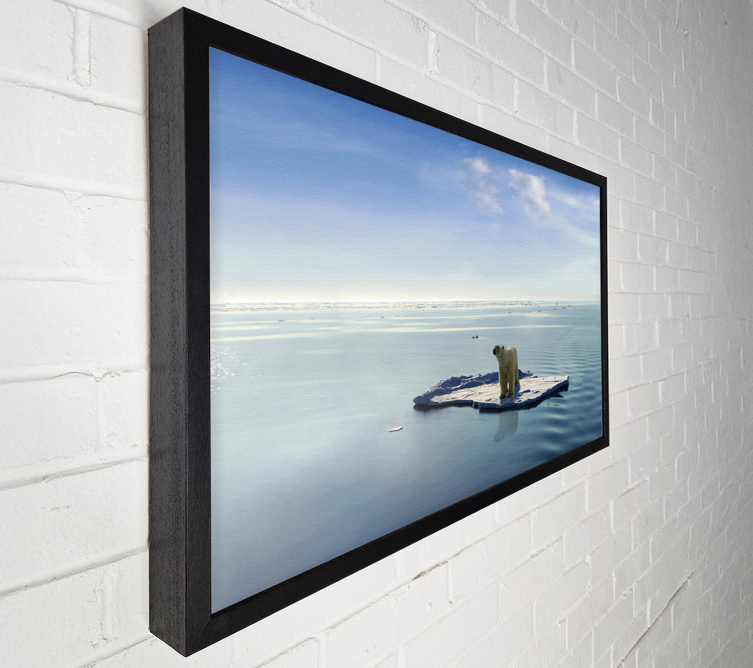 A Canvas Print of Floating Polar Bear Canvas Wall Art
