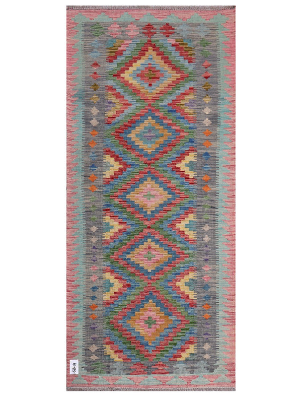 Maimana Afghanistan Kilim Rug - 202 x91 cm