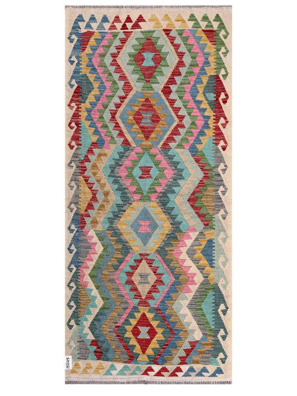 Maimana Afghanistan Kilim Rug - 199 x90 cm