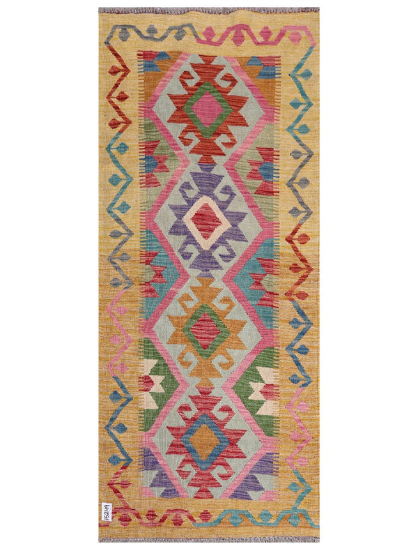 Maimana Afghanistan Kilim Rug - 197 x84 cm