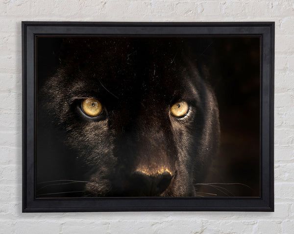 Black Panther Face Framed Print