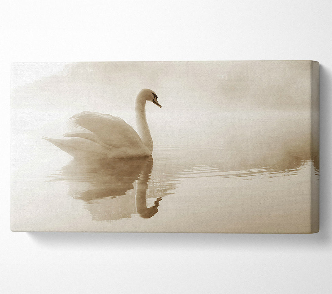  A Canvas Print of Lonesome Swan Canvas Print