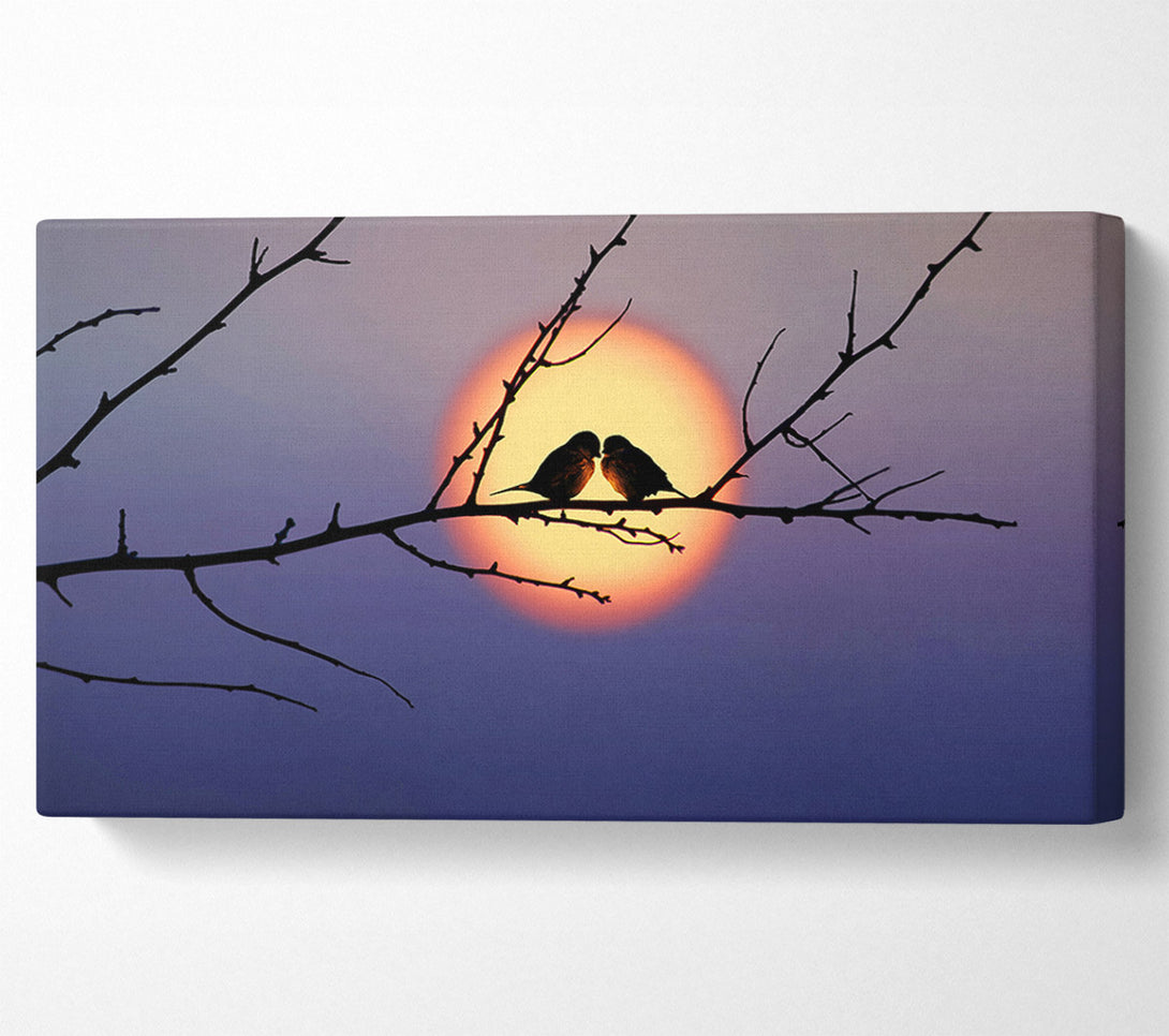  A Canvas Print of Love Bird Sunset Canvas Wall Art