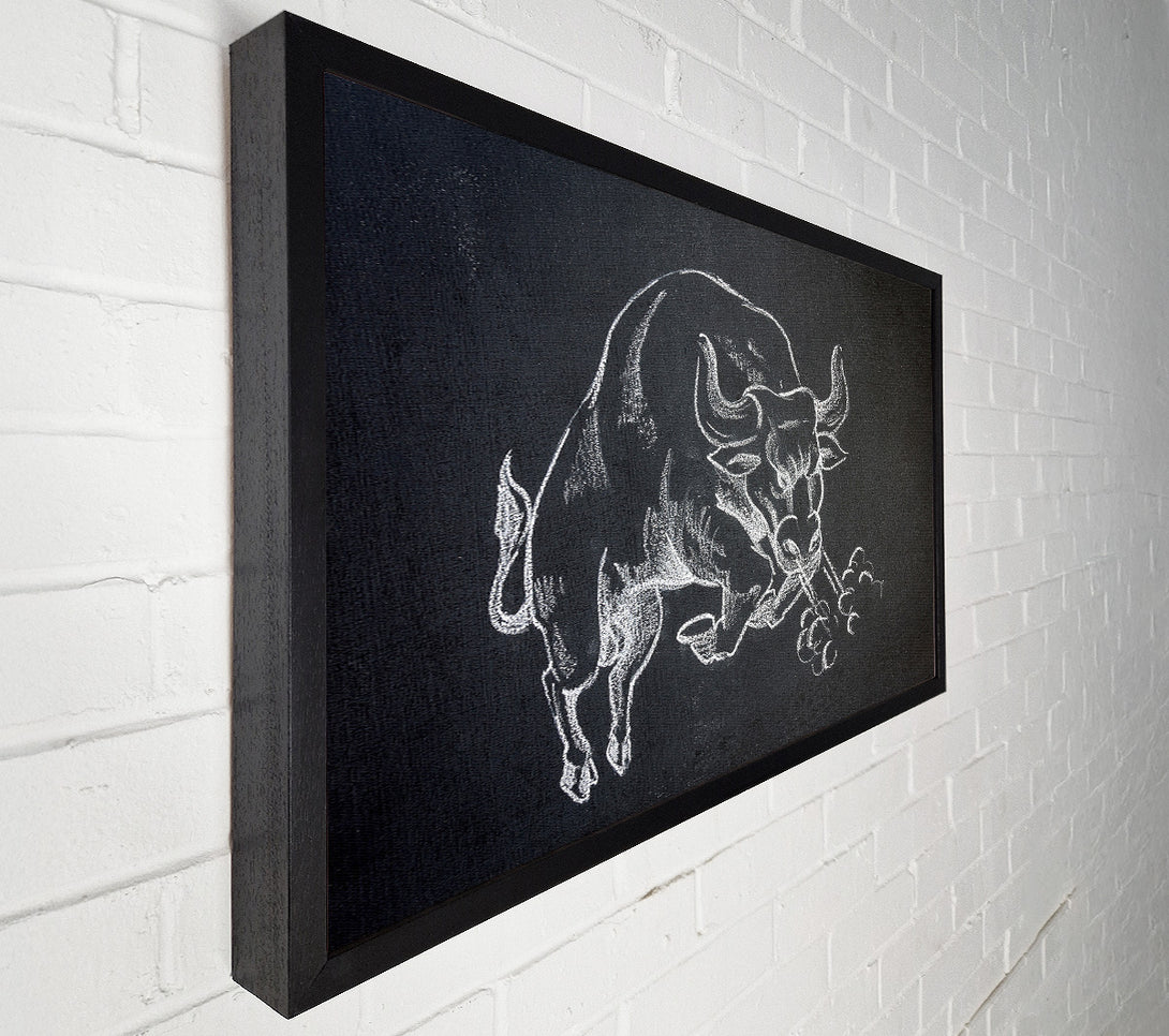  A Canvas Print of Angry Bull Canvas Wall Art