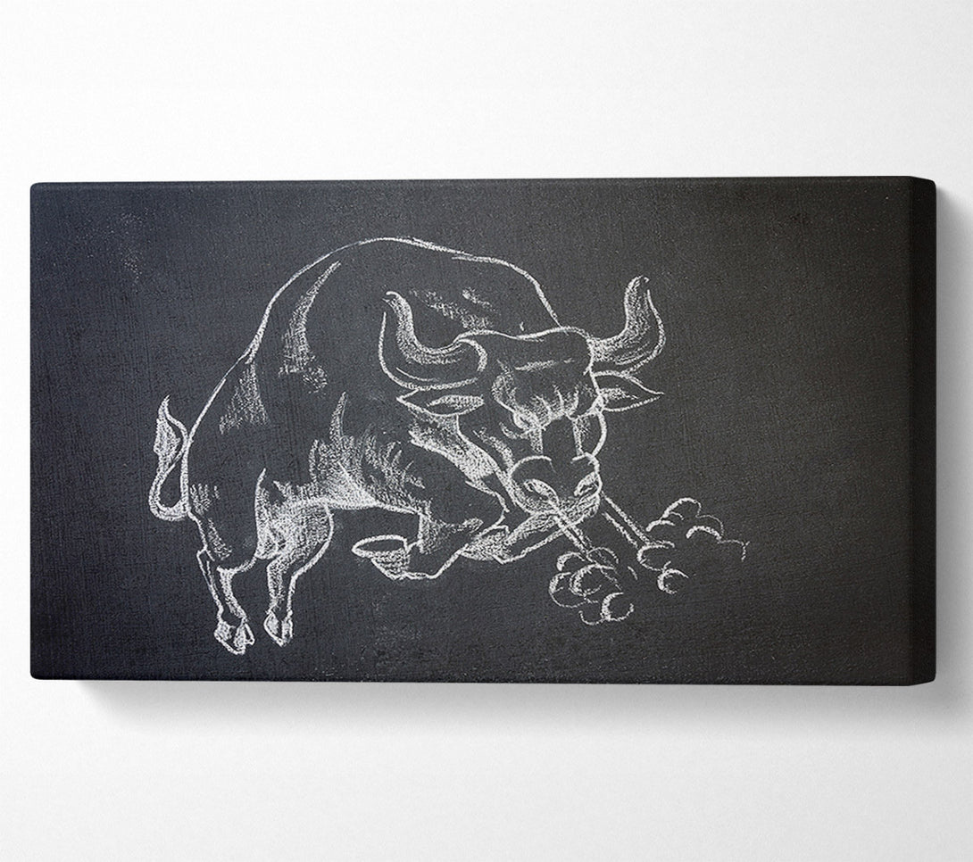  A Canvas Print of Angry Bull Canvas Wall Art