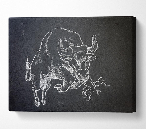  A Canvas Print of Angry Bull Canvas Wall Art