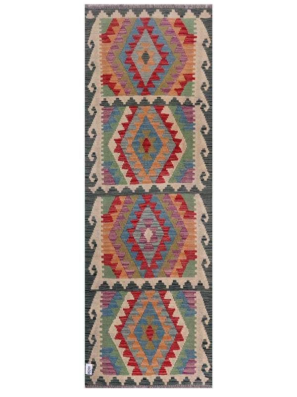 Maimana Afghanistan Kilim Rug - 241 x 82 cm