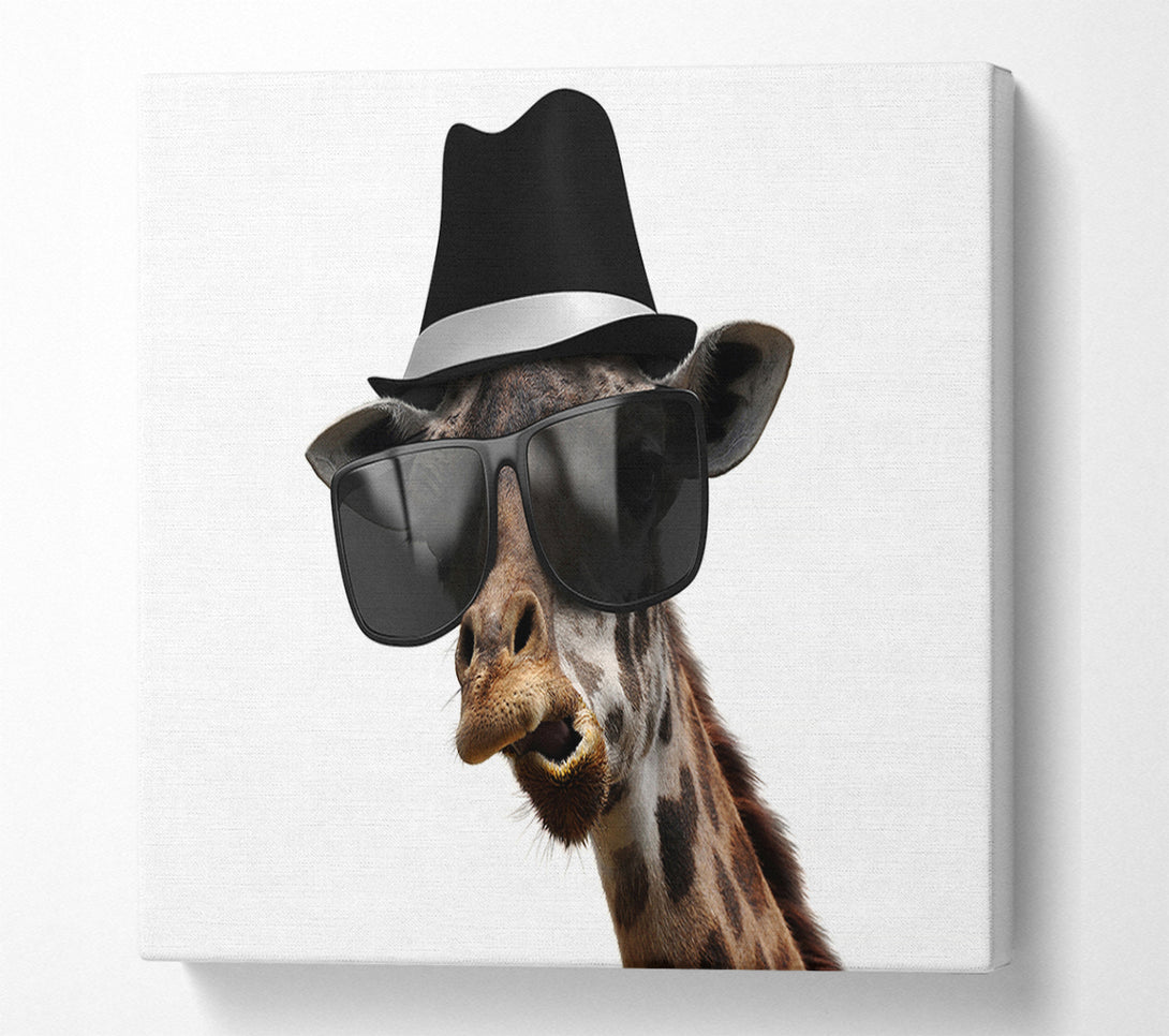  A Canvas Print of Mafia Giraffe Canvas Print