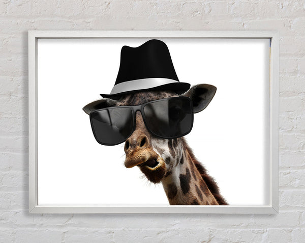 Mafia Giraffe Framed Print
