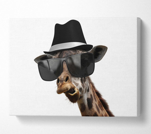  A Canvas Print of Mafia Giraffe Canvas Print