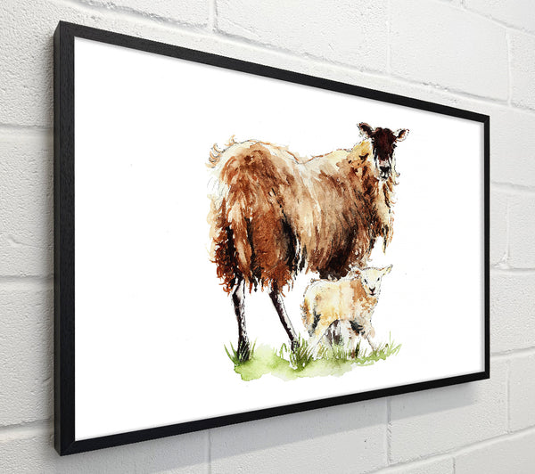 Mother and Baby Lambs