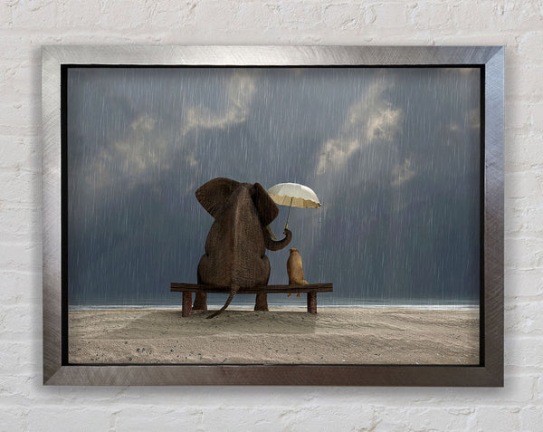 Helpful Elephant Framed Print