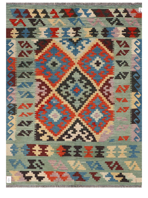 Maimana Afghanistan Kilim Rug - 191 x141 cm