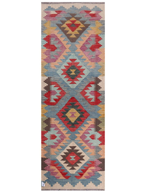 Maimana Afghanistan Kilim Rug - 246 x85 cm