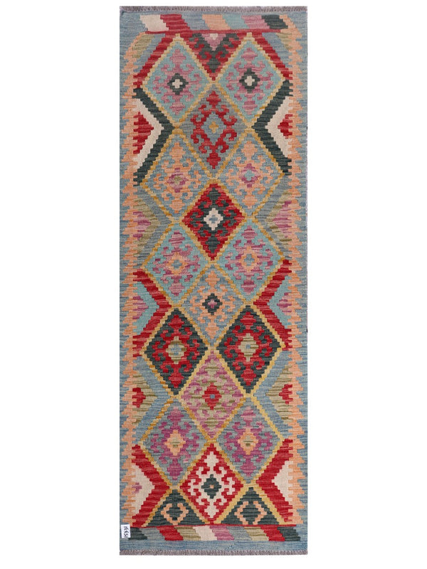 Maimana Afghanistan Kilim Rug - 246 x86 cm