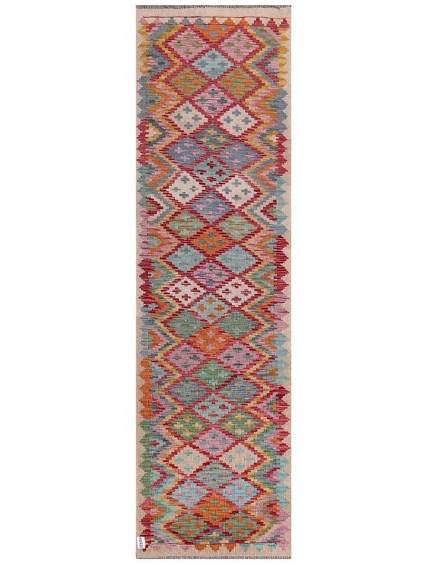 Maimana Afghanistan Kilim Runner - 297 x 85 cm