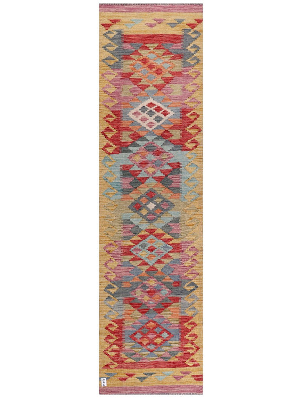 Maimana Afghanistan Kilim Runner - 304 x 82 cm