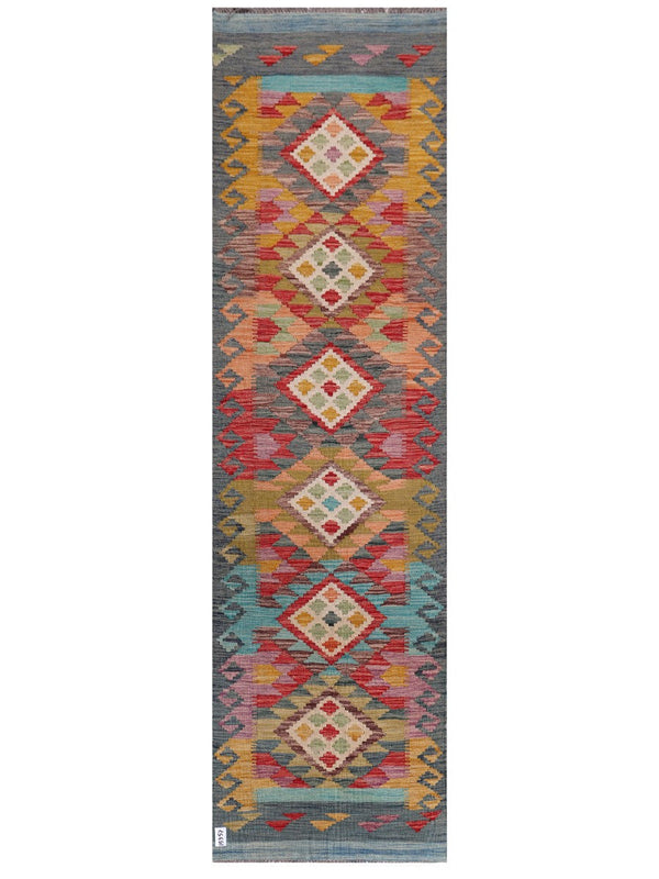 Maimana Afghanistan Kilim Runner - 301 x 84 cm
