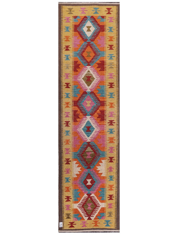 Maimana Afghanistan Kilim Runner - 303 x 82 cm