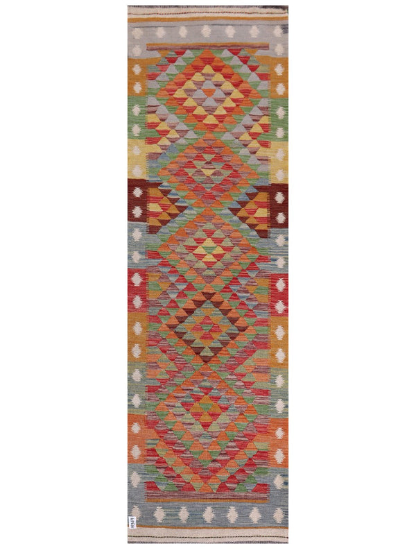 Maimana Afghanistan Kilim Runner - 292 x 89 cm