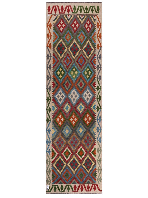 Maimana Afghanistan Kilim Runner - 297 x 88 cm