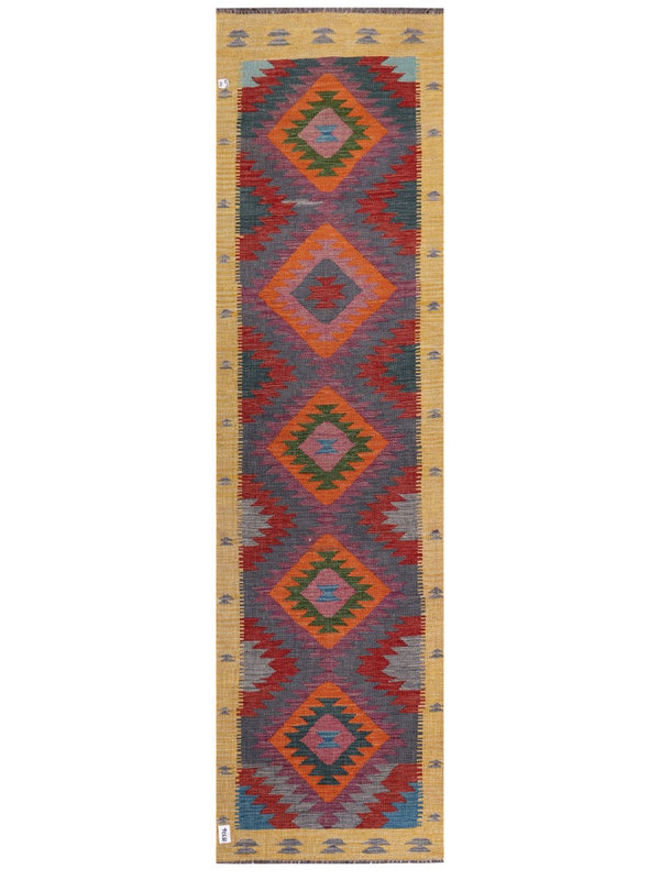 Maimana Afghanistan Kilim Runner - 295 x 80 cm