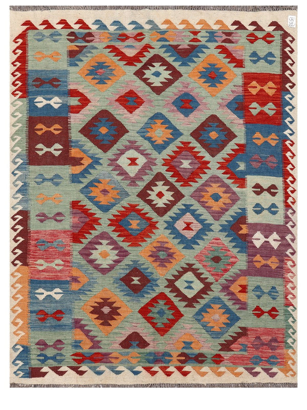 Maimana Afghanistan Kilim Rug - 196 x148 cm