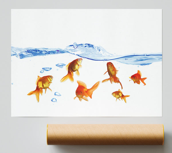 Goldfish Wave Giclee Print