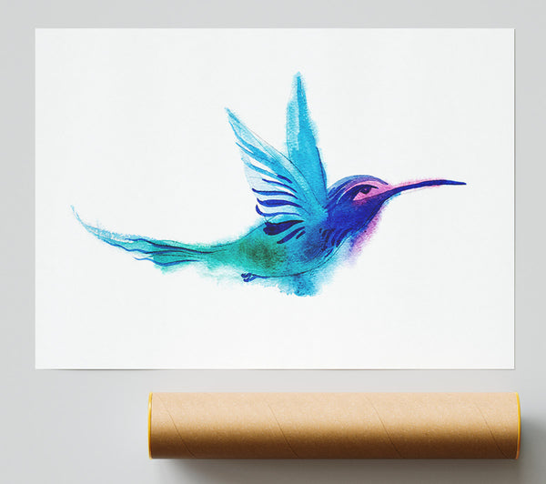 Elegant Rainbow Bird Print