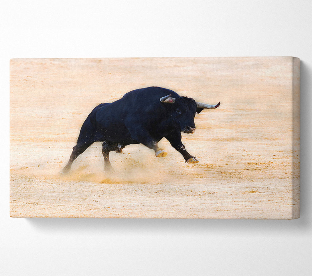  A Canvas Print of Bull Play Canvas Print