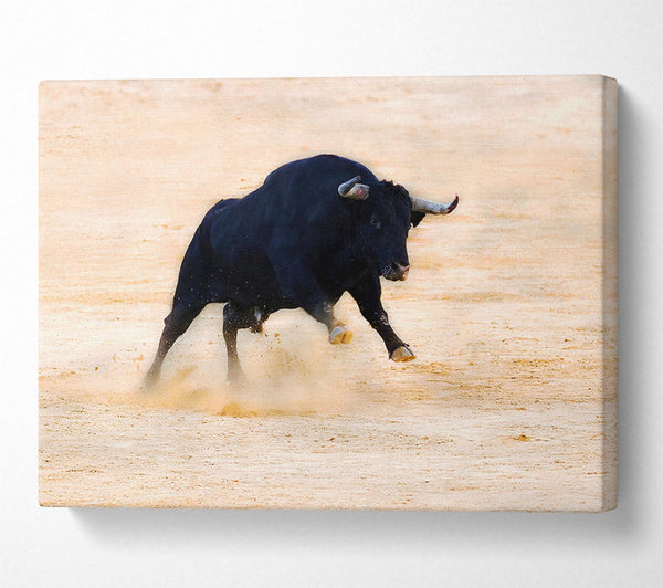  A Canvas Print of Bull Play Canvas Print