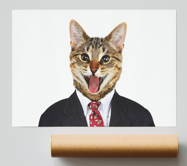 Buisness Cat Giclee Print
