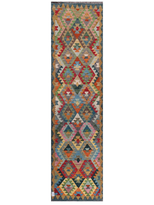 Maimana Afghanistan Kilim Runner - 291 x 77 cm