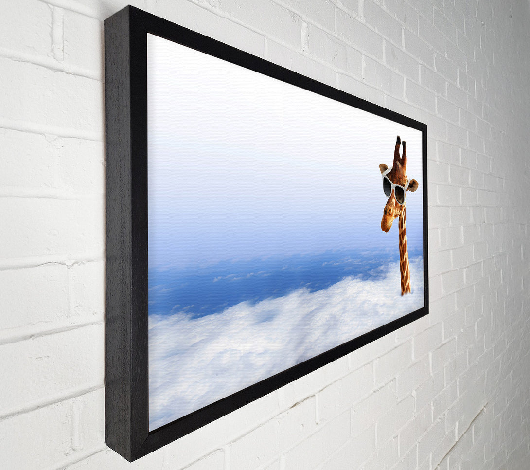  A Canvas Print of Giraffe Head In The Clouds Canvas Print