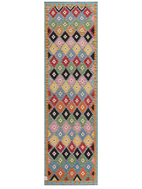 Maimana Afghanistan Kilim Runner - 298 x 88 cm