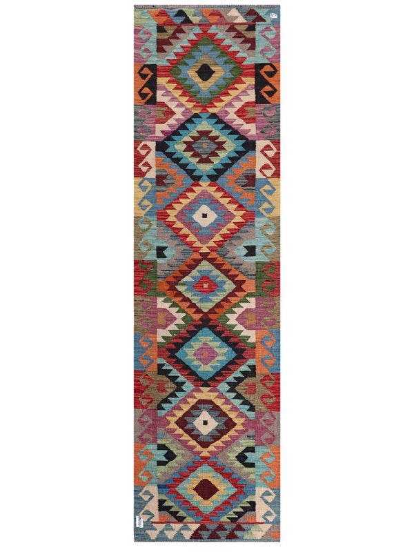 Maimana Afghanistan Kilim Runner - 295 x 82 cm